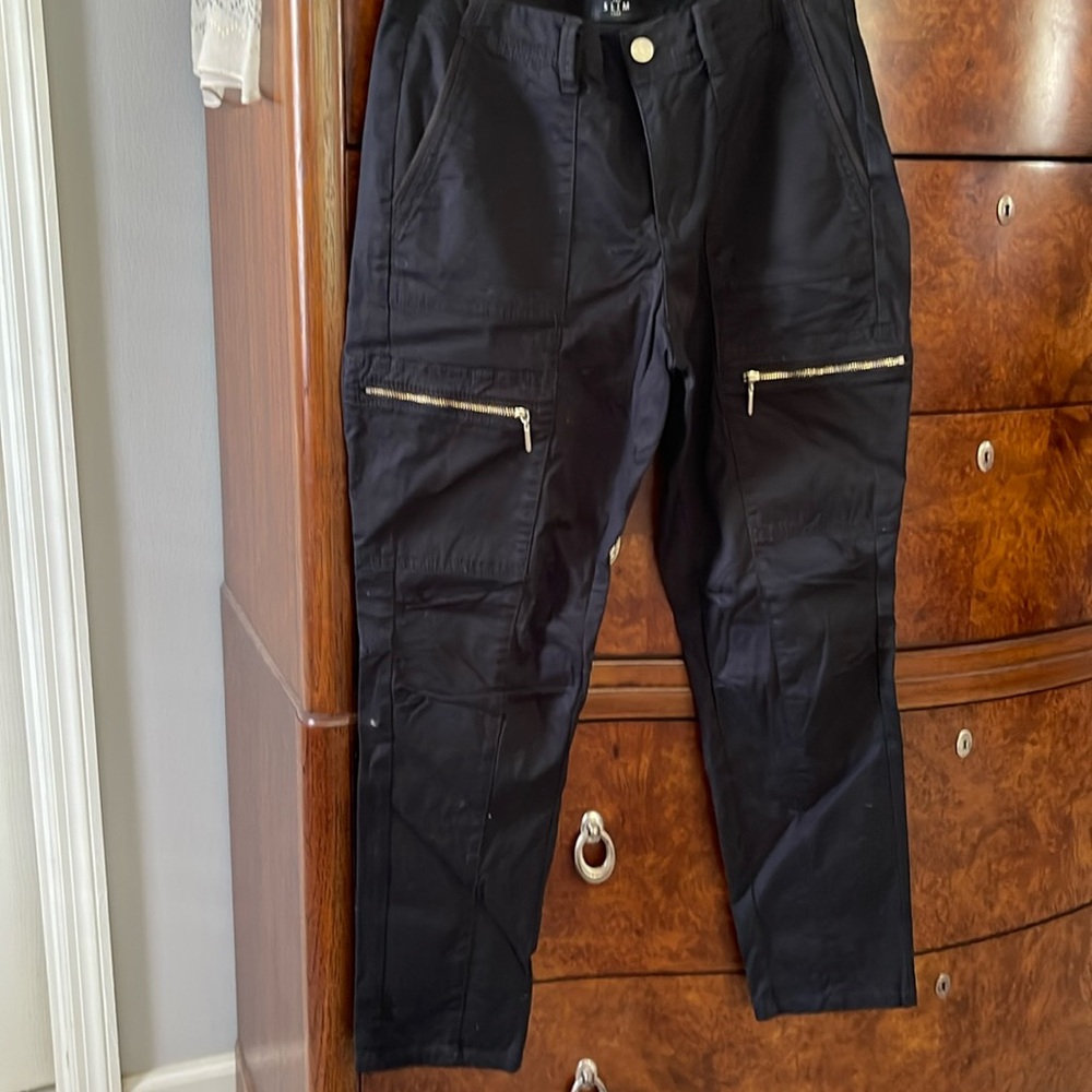 White House Black Market slim cargo crop pants